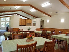 photo of the dining area at Sunhine Assisted Living. Enjoy delicious home cooked meals in a friendly atmosphere. 